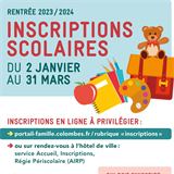 Rentrée scolaire 2023 : inscriptions en ligne